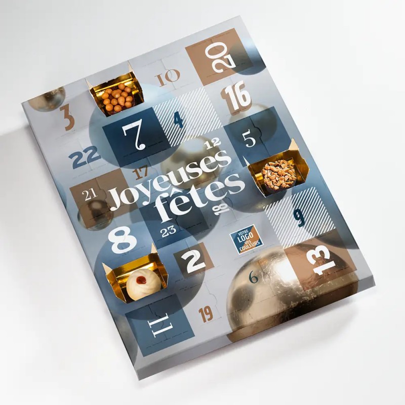 Calendrier de l'avent personnalisé chocolats artisanaux - Maxi Gourmand Equilibre
