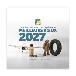 Calendrier chevalet carré (15x15 cm) personnalisé - Inventions Françaises