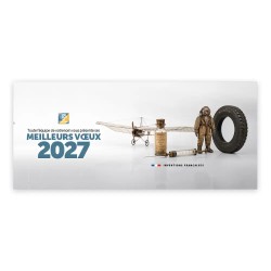 Calendrier chevalet horizontal (23x10 cm) personnalisé - Inventions Françaises