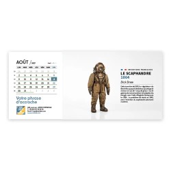 Calendrier chevalet horizontal (23x10 cm) personnalisé - Inventions Françaises