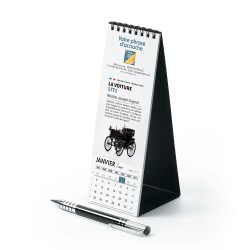 Calendrier chevalet vertical (21x7,5 cm) personnalisé - Inventions Françaises