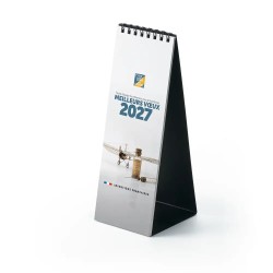 Calendrier chevalet vertical (21x7,5 cm) personnalisé - Inventions Françaises