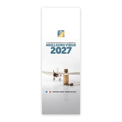 Calendrier chevalet vertical (21x7,5 cm) personnalisé - Inventions Françaises