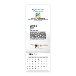Calendrier chevalet vertical (21x7,5 cm) personnalisé - Inventions Françaises
