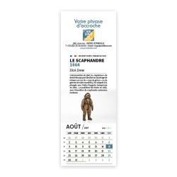 Calendrier chevalet vertical (21x7,5 cm) personnalisé - Inventions Françaises