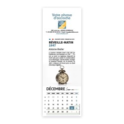 Calendrier chevalet vertical (21x7,5 cm) personnalisé - Inventions Françaises