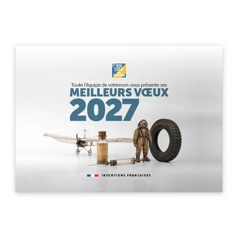 Calendrier chevalet A5 (21x15 cm) personnalisé - Inventions Françaises