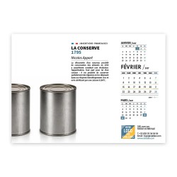 Calendrier chevalet A5 (21x15 cm) personnalisé - Inventions Françaises