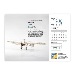 Calendrier chevalet A5 (21x15 cm) personnalisé - Inventions Françaises
