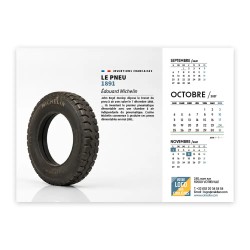 Calendrier chevalet A5 (21x15 cm) personnalisé - Inventions Françaises