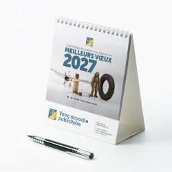 Calendrier chevalet intégral (15x18 cm) personnalisé - Inventions Françaises