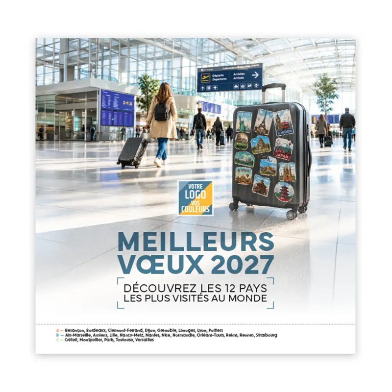 Calendrier chevalet carré (15x15 cm) personnalisé - Visiteur