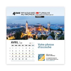 Calendrier chevalet carré (15x15 cm) personnalisé - Visiteur