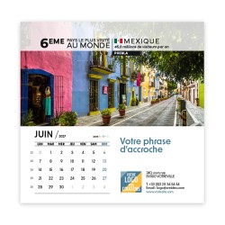 Calendrier chevalet carré (15x15 cm) personnalisé - Visiteur