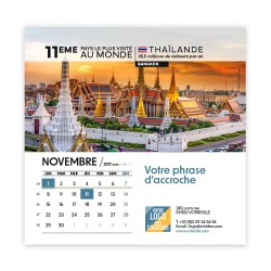 Calendrier chevalet carré (15x15 cm) personnalisé - Visiteur