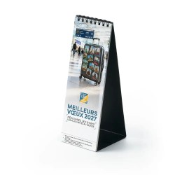 Calendrier chevalet vertical (21x7,5 cm) personnalisé - Visiteur