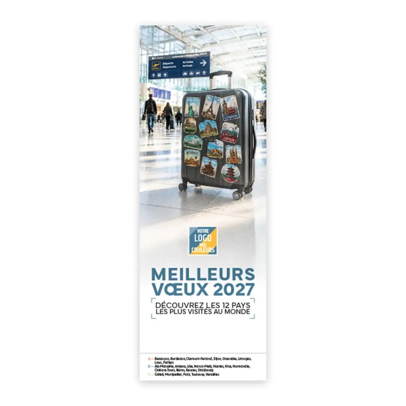Calendrier chevalet vertical (21x7,5 cm) personnalisé - Visiteur