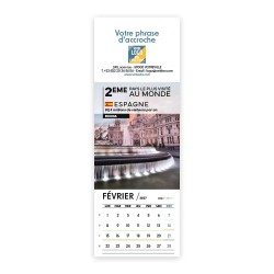 Calendrier chevalet vertical (21x7,5 cm) personnalisé - Visiteur