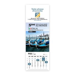 Calendrier chevalet vertical (21x7,5 cm) personnalisé - Visiteur