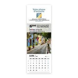 Calendrier chevalet vertical (21x7,5 cm) personnalisé - Visiteur