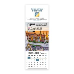 Calendrier chevalet vertical (21x7,5 cm) personnalisé - Visiteur
