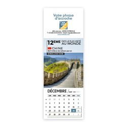 Calendrier chevalet vertical (21x7,5 cm) personnalisé - Visiteur