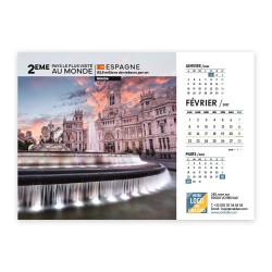 Calendrier chevalet A5 (21x15 cm) personnalisé - Visiteur