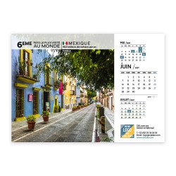 Calendrier chevalet A5 (21x15 cm) personnalisé - Visiteur