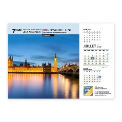 Calendrier chevalet A5 (21x15 cm) personnalisé - Visiteur