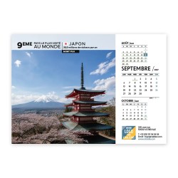 Calendrier chevalet A5 (21x15 cm) personnalisé - Visiteur