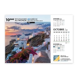 Calendrier chevalet A5 (21x15 cm) personnalisé - Visiteur