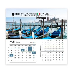 Calendrier chevalet intégral (15x18 cm) personnalisé - Visiteur