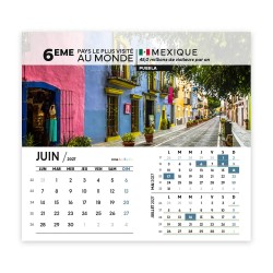 Calendrier chevalet intégral (15x18 cm) personnalisé - Visiteur