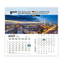 Calendrier chevalet intégral (15x18 cm) personnalisé - Visiteur