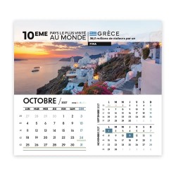 Calendrier chevalet intégral (15x18 cm) personnalisé - Visiteur