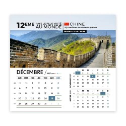 Calendrier chevalet intégral (15x18 cm) personnalisé - Visiteur
