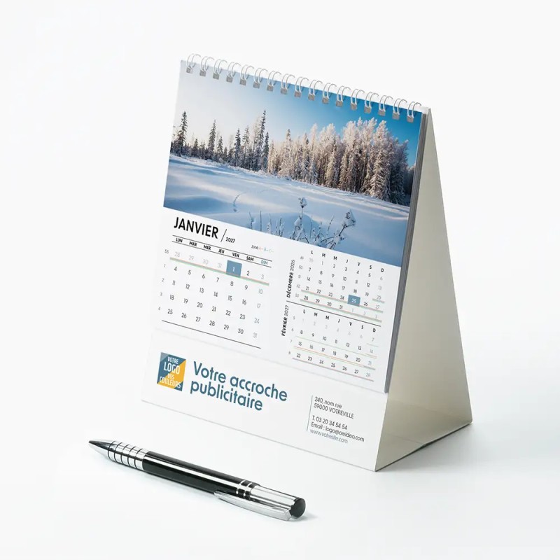 Calendrier chevalet personnalisé - économique