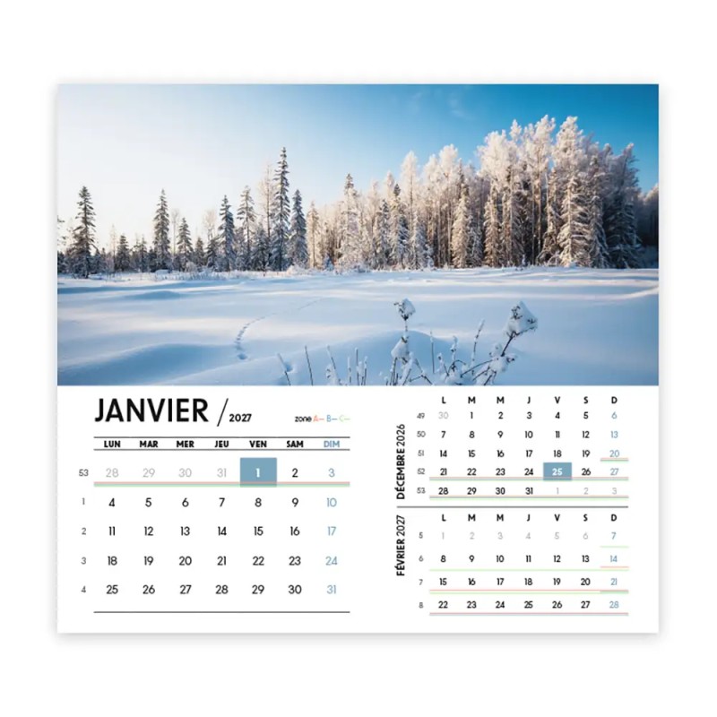 Calendrier chevalet personnalisé - économique
