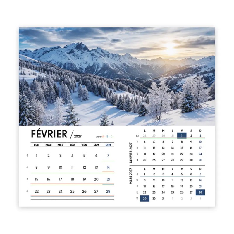 Calendrier chevalet personnalisé - économique
