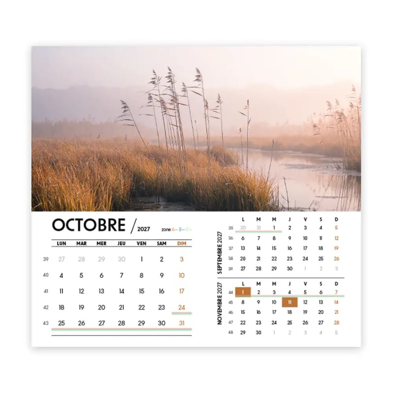 Calendrier chevalet personnalisé - économique