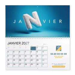 Calendrier mural (33x32 cm) personnalisé - Typomix