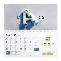 Calendrier mural (33x32 cm) personnalisé - Typomix