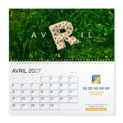 Calendrier mural (33x32 cm) personnalisé - Typomix