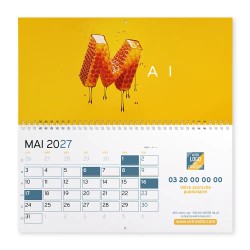 Calendrier mural (33x32 cm) personnalisé - Typomix