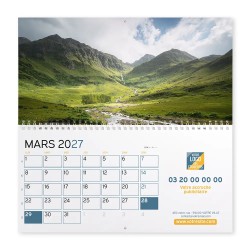 Calendrier mural (33x32 cm) personnalisé - Nature