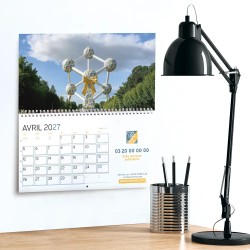 Calendrier mural (33x32 cm) personnalisé - Logo intégré Emballage
