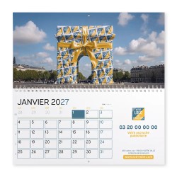 Calendrier mural (33x32 cm) personnalisé - Logo intégré Emballage