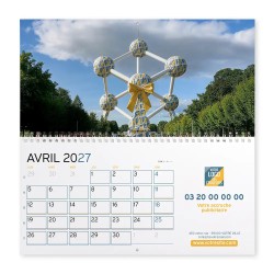 Calendrier mural (33x32 cm) personnalisé - Logo intégré Emballage