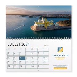 Calendrier mural (33x32 cm) personnalisé - Logo intégré Emballage