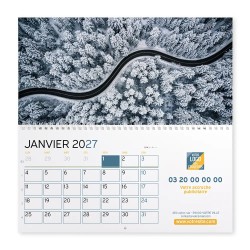 Calendrier mural (33x32 cm) personnalisé - Vue du ciel